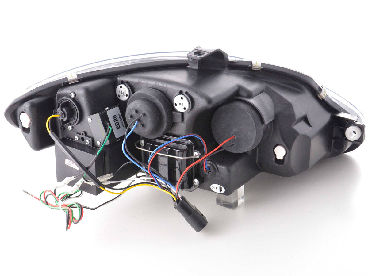 Scheinwerfer Set Daylight LED Tagfahrlicht Seat Leon 1P/Altea 5P schwarz Scheinwerfer Set Daylight LED Tagfahrlicht Seat Leon 1P/Altea 5P schwarz